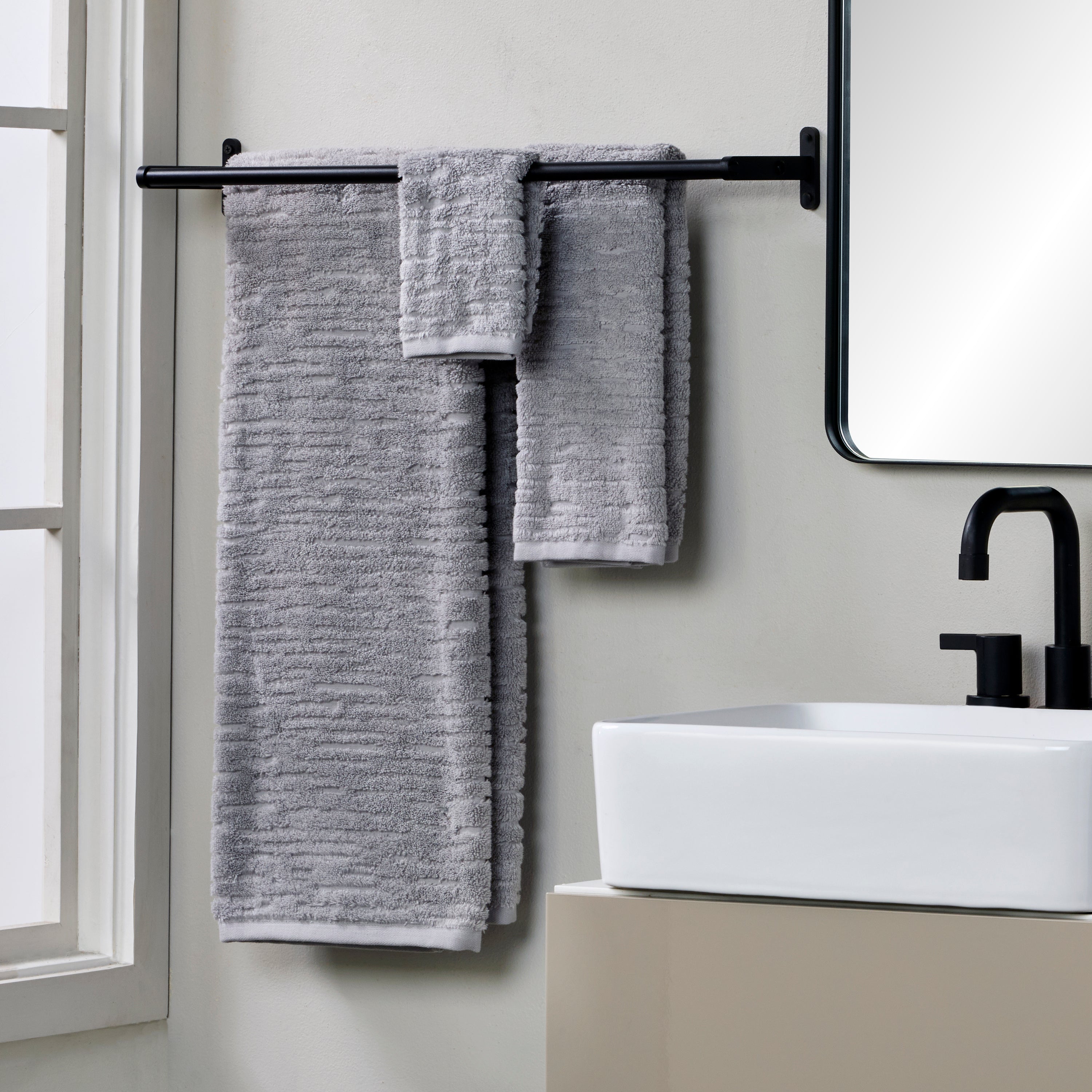 CloudSoft Cotton Luxury 6-Piece Towel Set, Gray – SKL Home