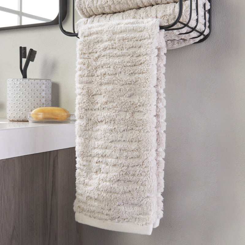 CloudSoft Cotton Luxury 2-Piece Hand Towel Set, Oatmeal