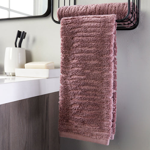 CloudSoft Cotton Luxury 2-Piece Hand Towel Set, Soft Plum