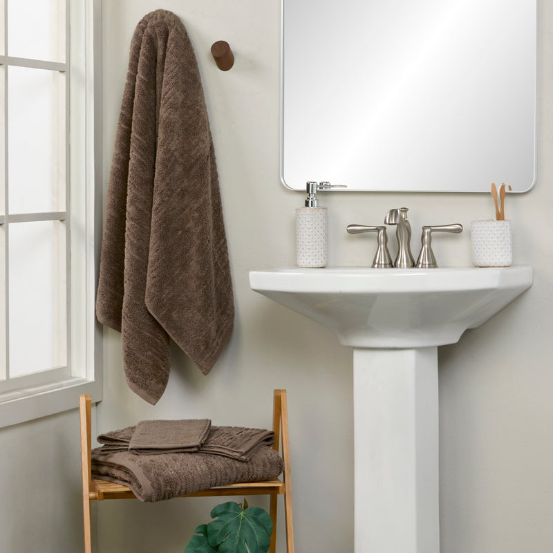 CloudSoft Cotton Luxury 6-Piece Towel Set, Mink