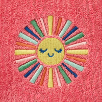 Colorful Sun 2-Piece Hand Towel Set, Coral