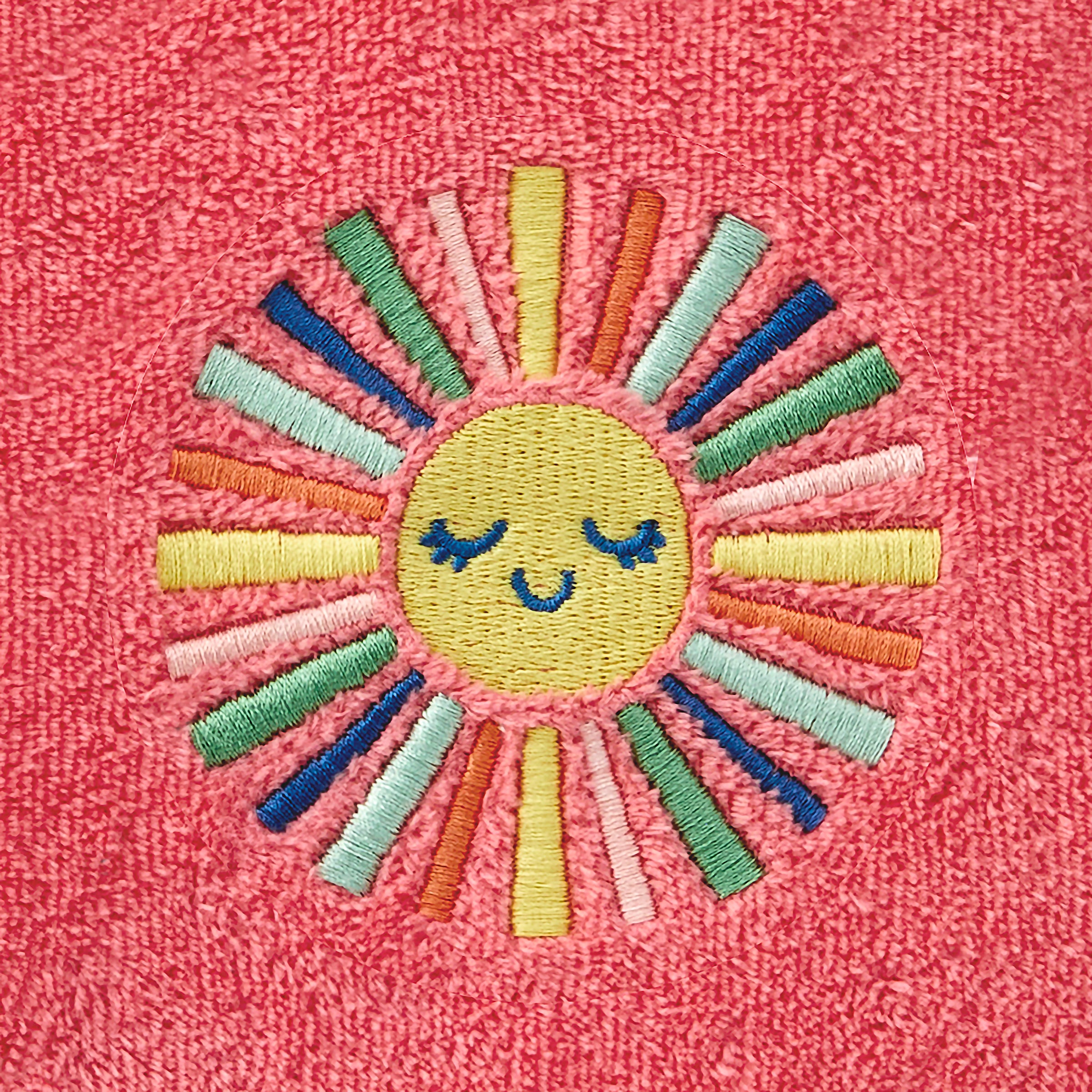 Colorful Sun 2-Piece Hand Towel Set, Coral