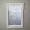 Crochet Diamonds Window Valance, White, 50" x 14"
