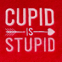 Cupid Is Stupid 2-Piece Hand Towel Set, Red
