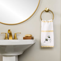 Dancing Butterflies 2-Piece Hand Towel Set, White