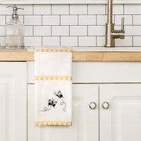 Dancing Butterflies 2-Piece Hand Towel Set, White