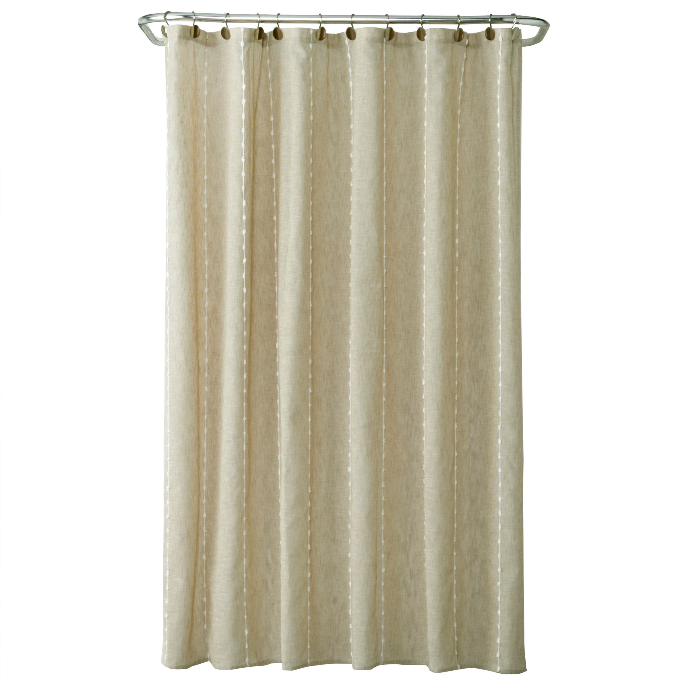 Davidson Stripe Fabric Shower Curtain, Natural