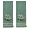 Deck The Halls 2-Piece Hand Towel Set, Sage