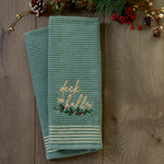 Deck The Halls 2-Piece Hand Towel Set, Sage