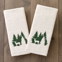 Deer Spruce 2-Piece Hand Towel Set, Natural