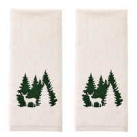 Deer Spruce 2-Piece Hand Towel Set, Natural