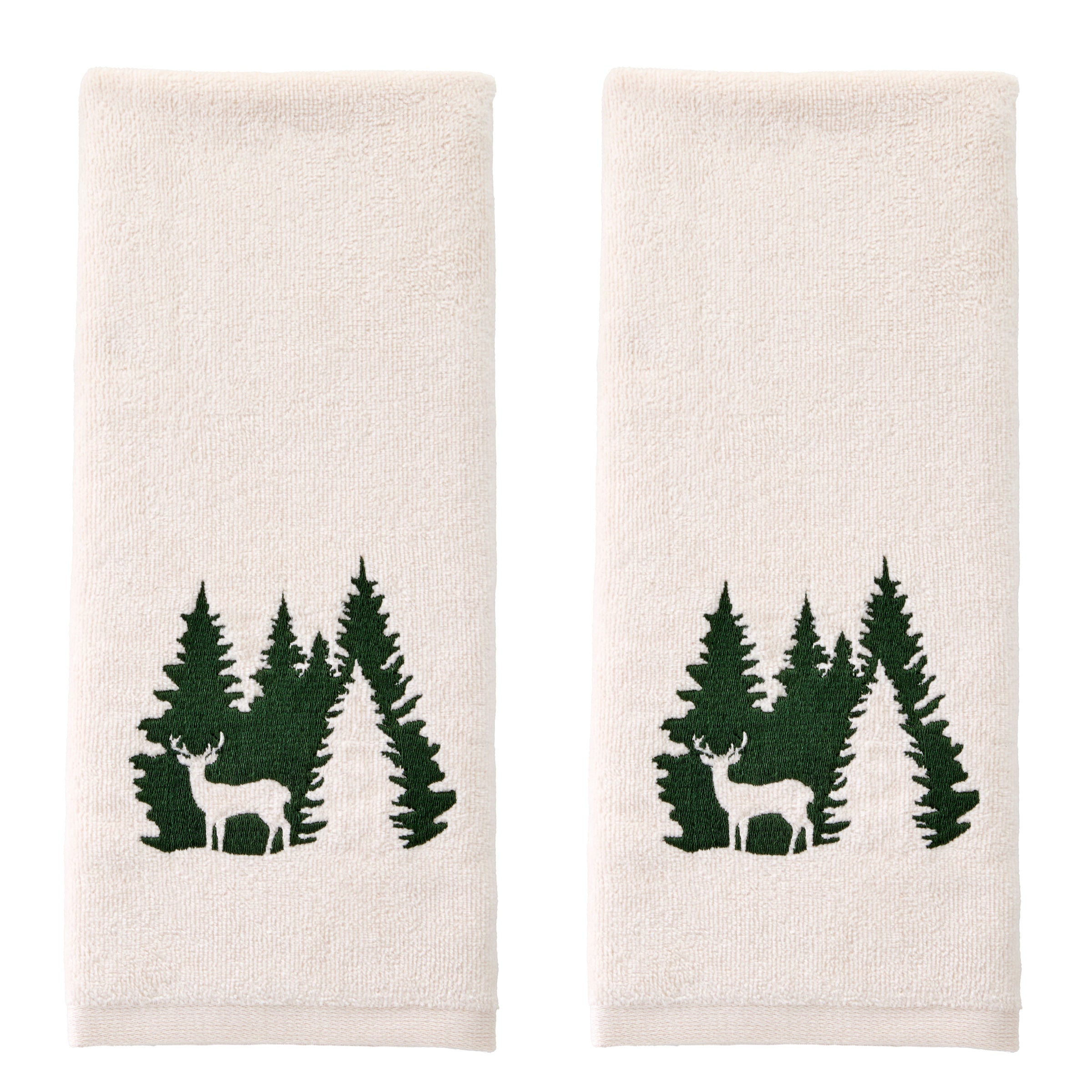 Deer Spruce 2-Piece Hand Towel Set, Natural
