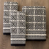 Diamond Grid Jacquard 2-Piece Hand Towel Set, Black
