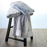 Distressed Leaves Turkish Cotton Bath Towel, Sage