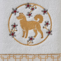 Vern Yip by SKL Home, Zodiac Dog 2-Piece Hand Towel Set, White