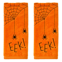 Eek 2-Piece Hand Towel Set, Orange)