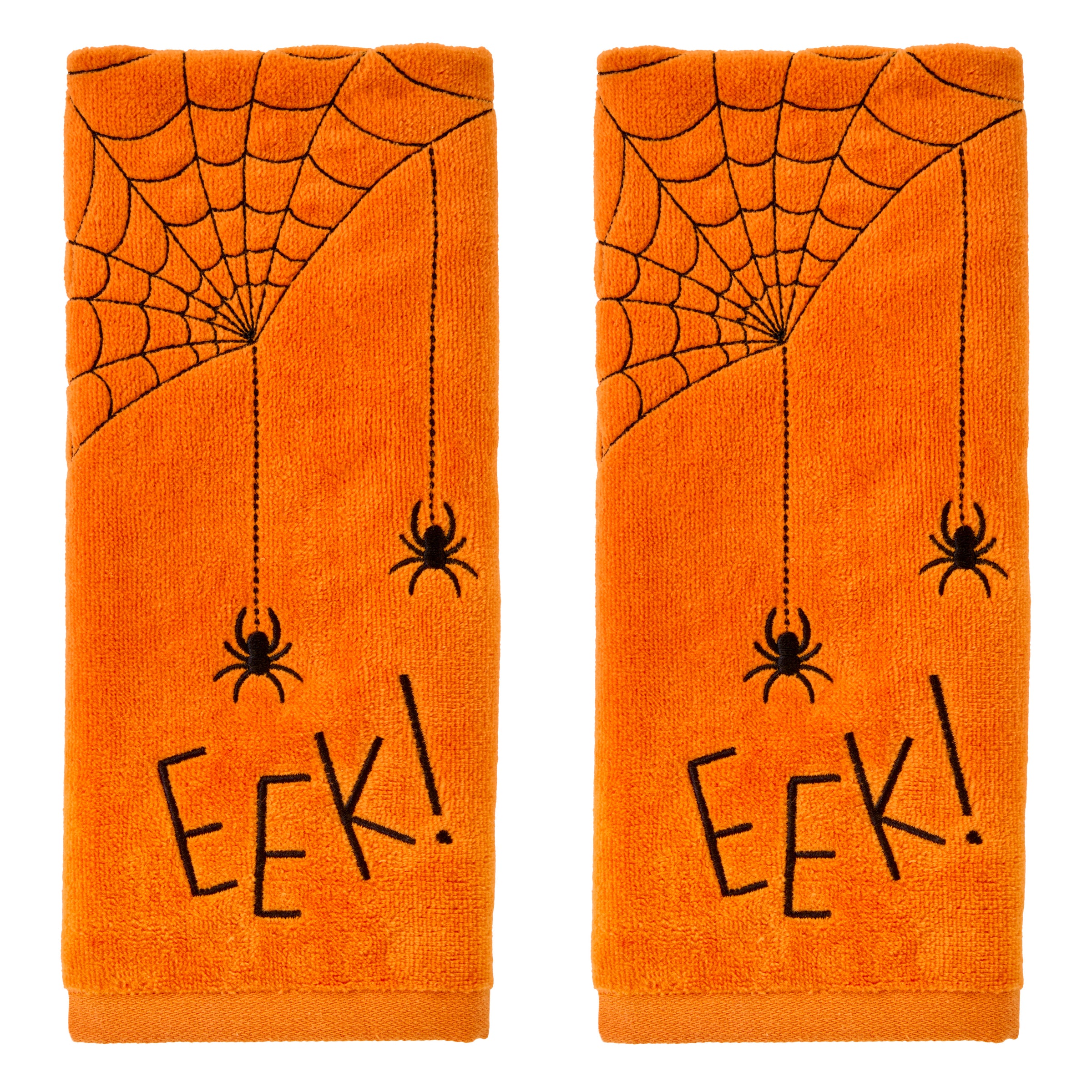 Eek 2-Piece Hand Towel Set, Orange)