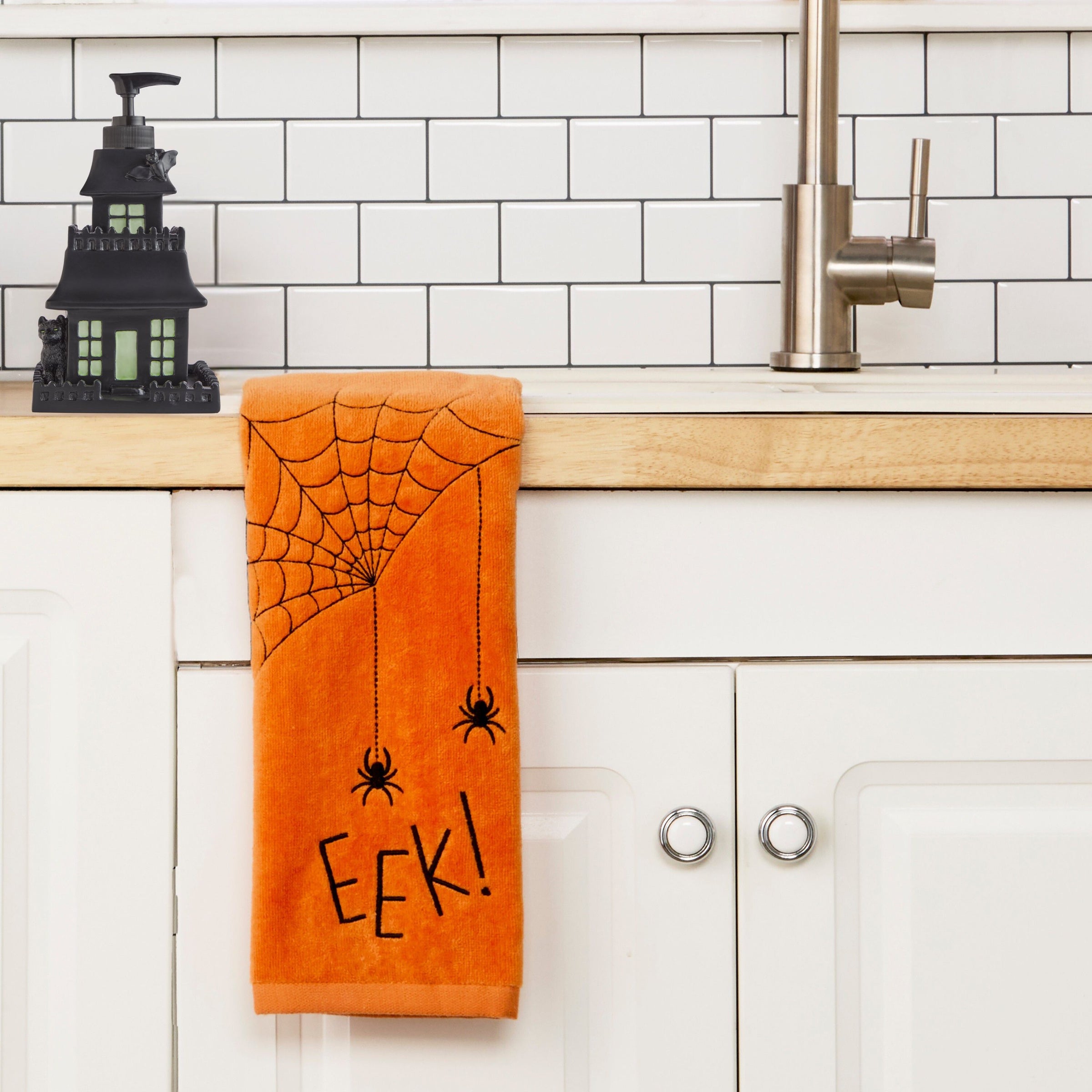 Eek 2-Piece Hand Towel Set, Orange)