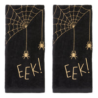 Eek 2-Piece Hand Towel Set, Black