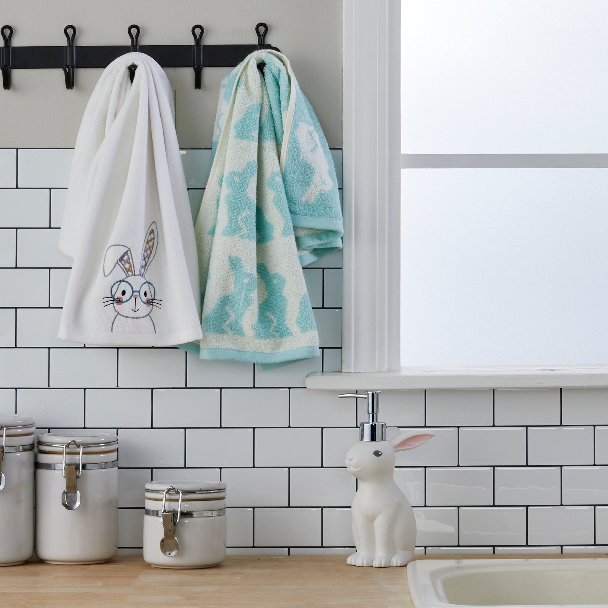 Easter Bunny Lotion/Soap Dispenser, White