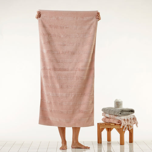 Efrie Turkish Cotton Bath Towel, Blush