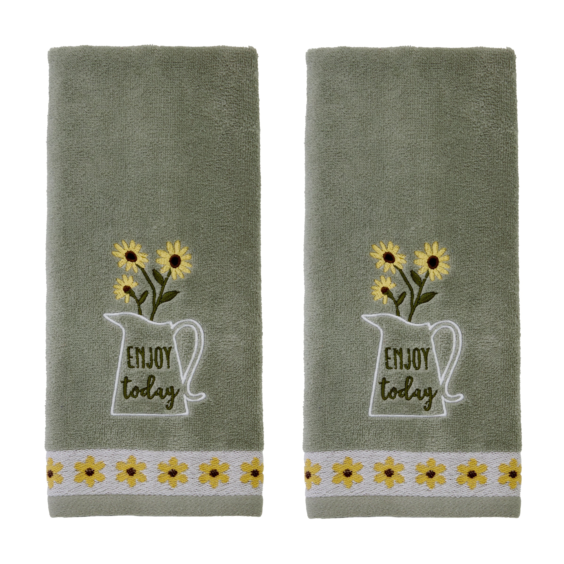 Enjoy 2-Piece Hand Towel Set, Gray