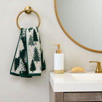 Evergreen Trees 2-Piece Hand Towel Set, Evergreen
