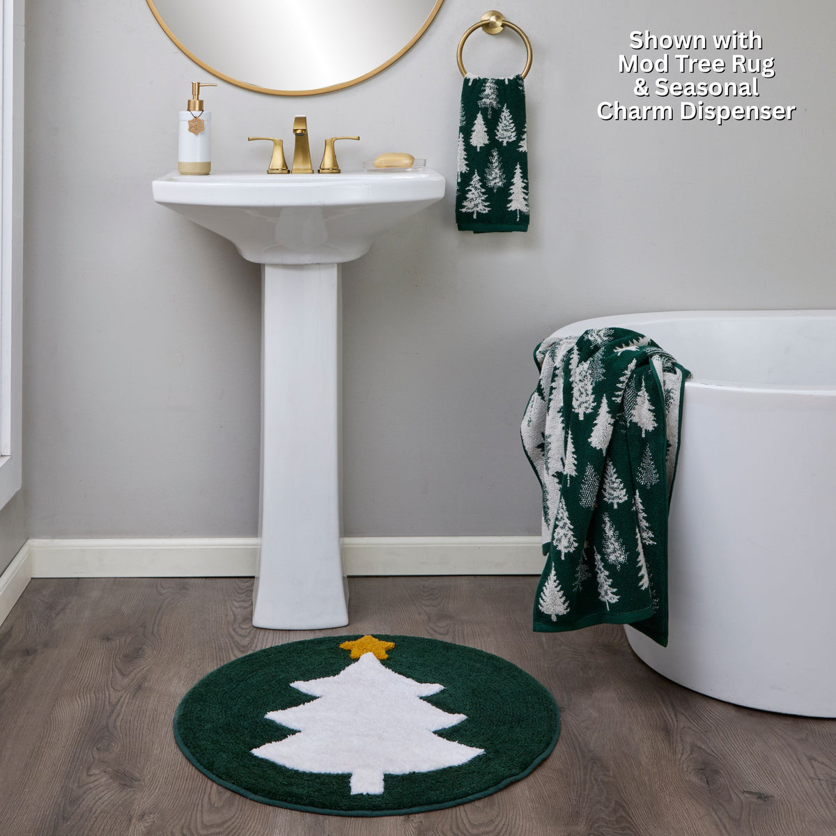 Evergreen Trees Bath Towel, Evergreen