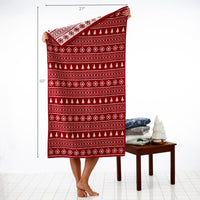 Fair Isle 4pc Bath & Hand Towel Set, Red