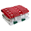 Fair Isle Jacquard Bath Towel, Red/White