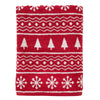 Fair Isle Jacquard Bath Towel, Red/White
