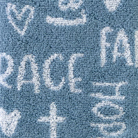 Faithful Words 2-Piece Hand Towel Set, Blue