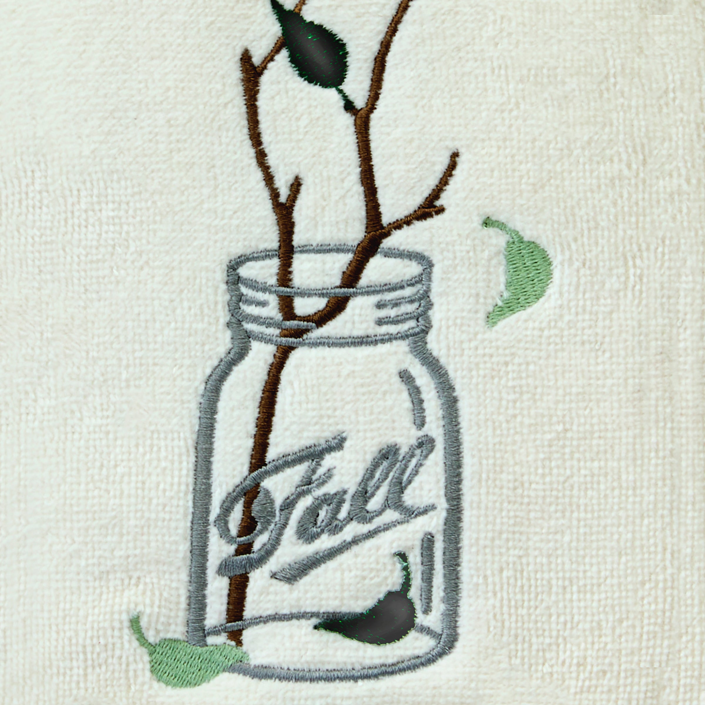 Fall Jar 2-Piece Hand Towel Set, Natural