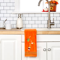 Fall Drinks 2-Piece Hand Towel Set, Orange