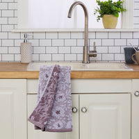 Floral Jacquard 2-Piece Hand Towel Set, Lavendar