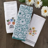 Floral Jacquard 2-Piece Hand Towel Set, Moss Green