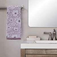 Floral Jacquard 2-Piece Hand Towel Set, Lavendar