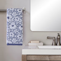 Floral Jacquard 2-Piece Hand Towel Set, Twilight