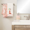 Flowers In Boot 2-Piece Hand Towel Set, Natural/Blush