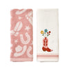 Flowers In Boot 2-Piece Hand Towel Set, Natural/Blush