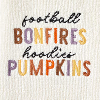Football Bonfires Hoodies Pumpkins 2-Piece Hand Towel Set, Natural