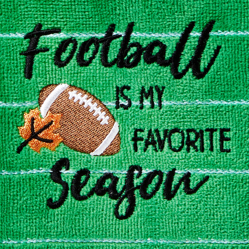 Football Is My Favorite Season 2-Piece Hand Towel Set, Green
