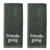 Friendsgiving 2-Piece Hand Towel Set, Green