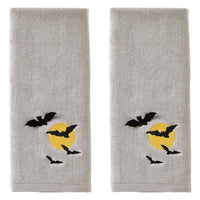 Full Moon Flight 2-Piece Hand Towel Set, Gray