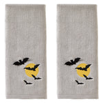 Full Moon Flight 2-Piece Hand Towel Set, Gray
