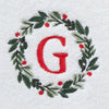 Wreath Monogram “G" 2-Piece Hand Towel Set, White