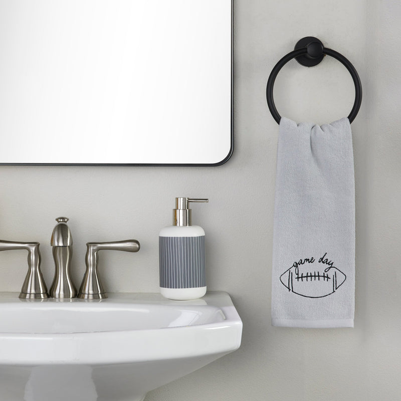 Game Day 2-Piece Hand Towel Set, Gray