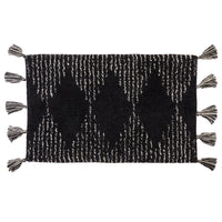 Geo Diamond Tufted Rug, Black