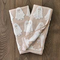 Ghost Jacquard 2-Piece Hand Towel Set, Tan