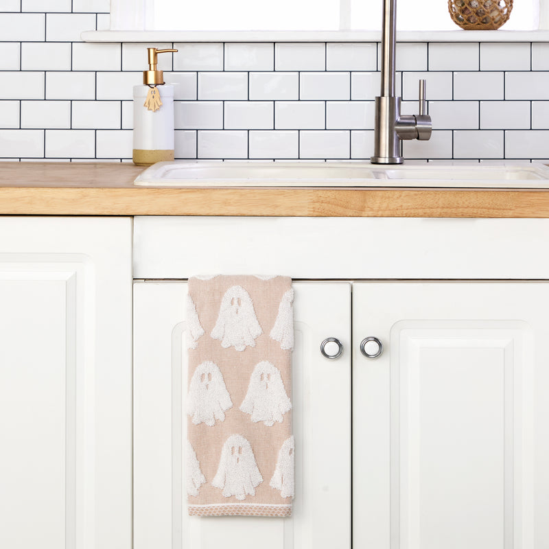 Ghost Jacquard 2-Piece Hand Towel Set, Tan